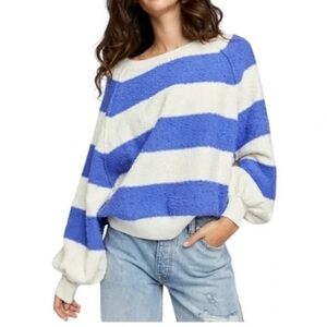 Free People Found My Friend Pullover Sweater BoatNeck Knubby Texture Size Small